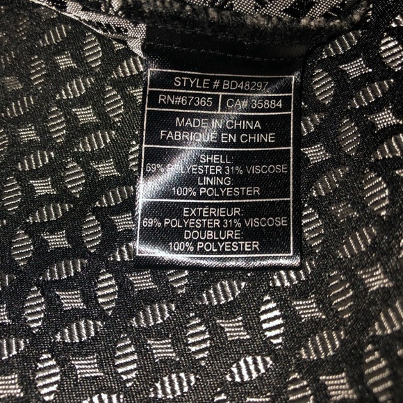 BB Dakota Black and Silver Shimmer Dress leaf pattern print - Picture 5 of 11